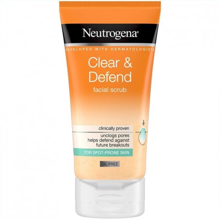 Neutrogena Clear & Defend Facial Scrub Gommage nettoyant Femmes 150 ml
