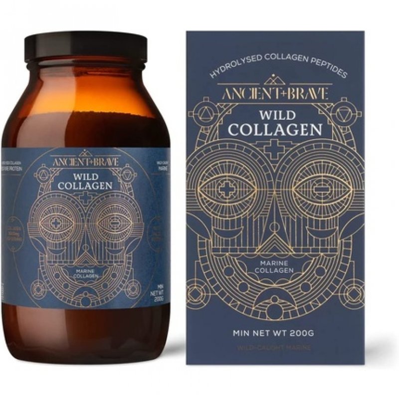Ancient Brave Wild Collagen 100% Hydrolysed Collagen Peptides 200g - Wild Caught Marine Collagen Powder Supplement