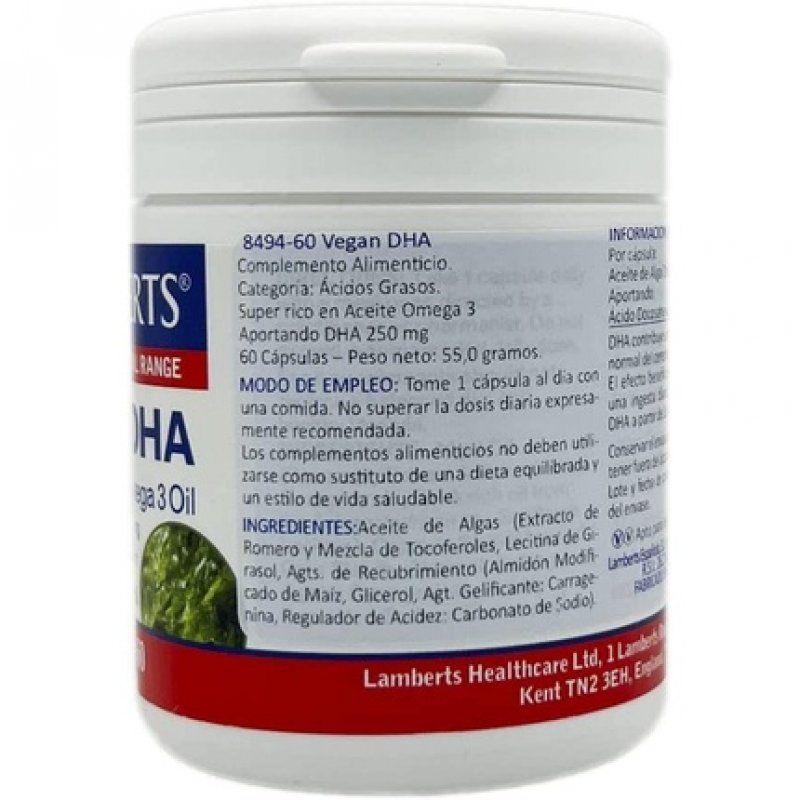Lamberts Vegan DHA 250mg 60 Capsules