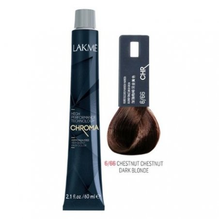 Lakme Chroma Ammonia-Free Permanent Hair Color 2.1oz 6/66 Chestnut Dark Blonde