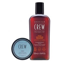American Crew Fiber Duo with Daily Cleansing Men's Shampoo and Shaving Gel Sample 250Ml.
