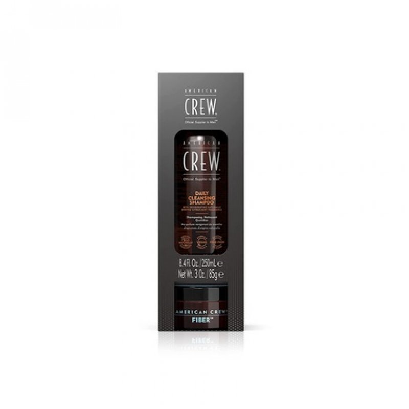 American Crew Fiber Duo with Daily Cleansing Men's Shampoo and Shaving Gel Sample 250Ml.