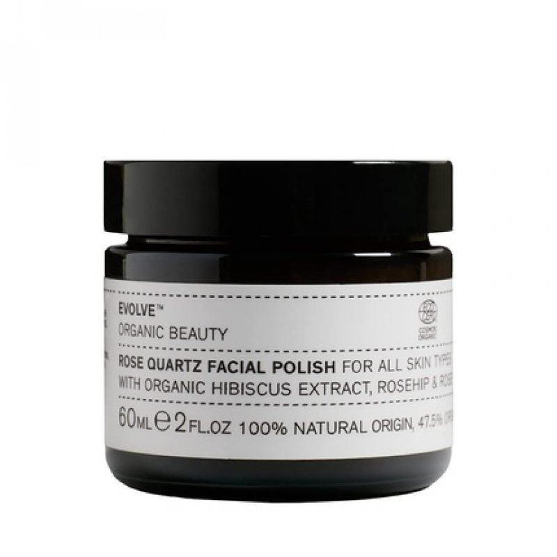 Evolve Organic Beauty Natural Rose Quartz Facial Polish 2 fl oz 60 mL
