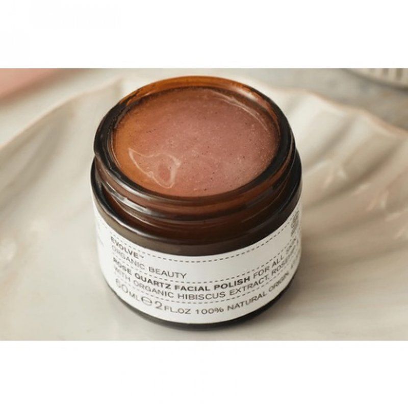 Evolve Organic Beauty Natural Rose Quartz Facial Polish 2 fl oz 60 mL