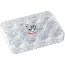 Nail Art Box with 12 Screw Compartments - Empty