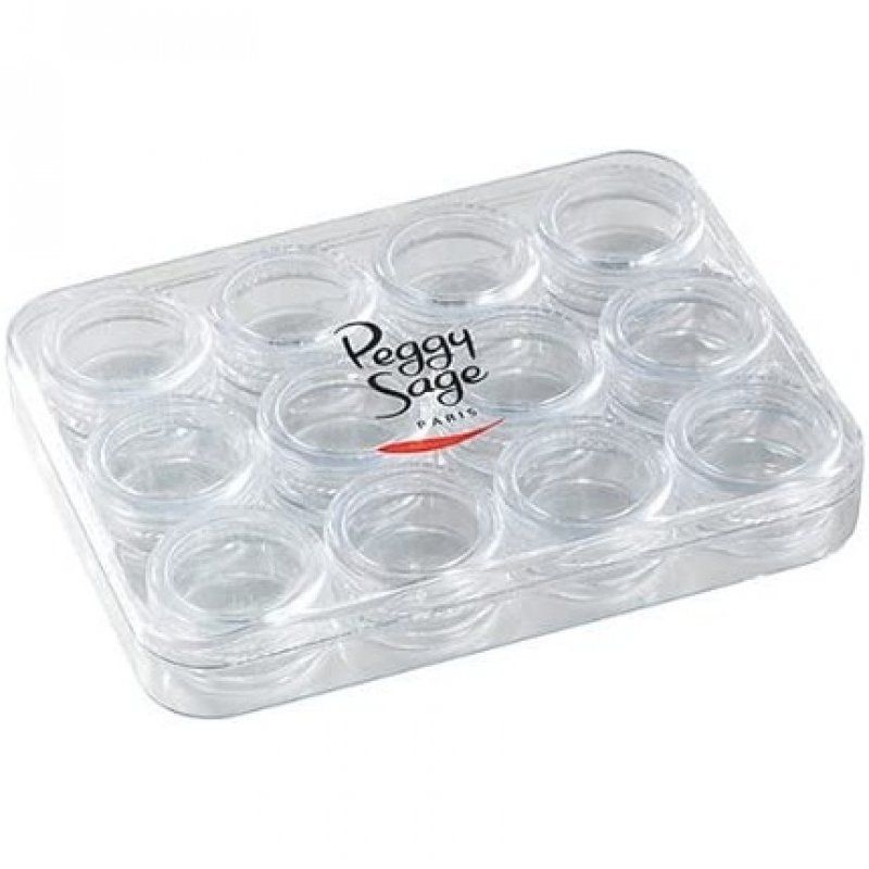 Nail Art Box with 12 Screw Compartments - Empty