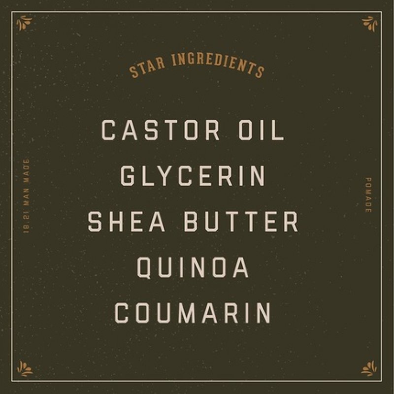 18.21 Man Made Pomade Medium Hold Water-Based Hair Pomade with Light Shine and Sweet Tobacco Scent 59ml