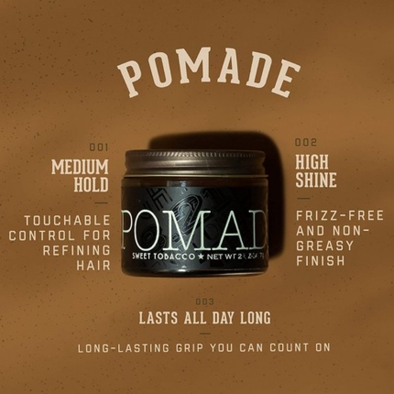 18.21 Man Made Pomade Medium Hold Water-Based Hair Pomade with Light Shine and Sweet Tobacco Scent 59ml