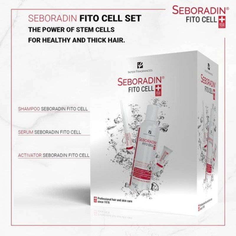 Seboradin Fito Cell 3-in-1 Shampoo Hair Serum Eyebrow and Eyelash Serum Hair Care Kit for Women Men Treatment for