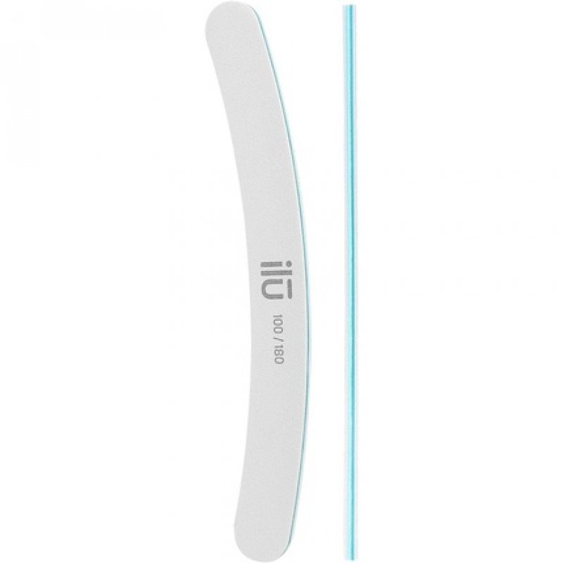 T4B ILU Banana Nail File for Natural Nails Double-Sided Curved High Quality 100/180 Grit