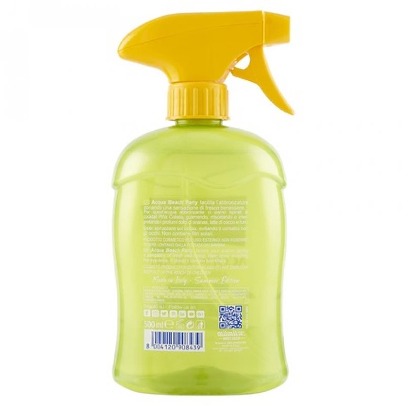 DELICE SOLAIRE Bronze Solar Water Beach Party Piña Colada 500ml Tanning Water for Instant Freshness - Dermatologically