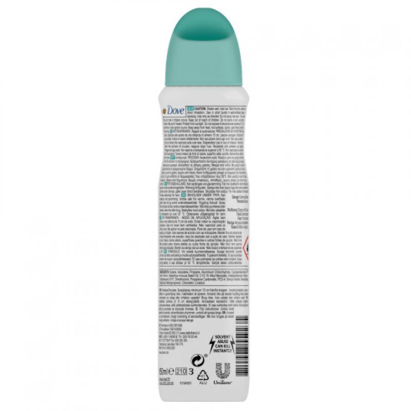 Dove Antisudorifique en vaporisateur à sec Advanced Care Parfum de poire et aloès 250 ml