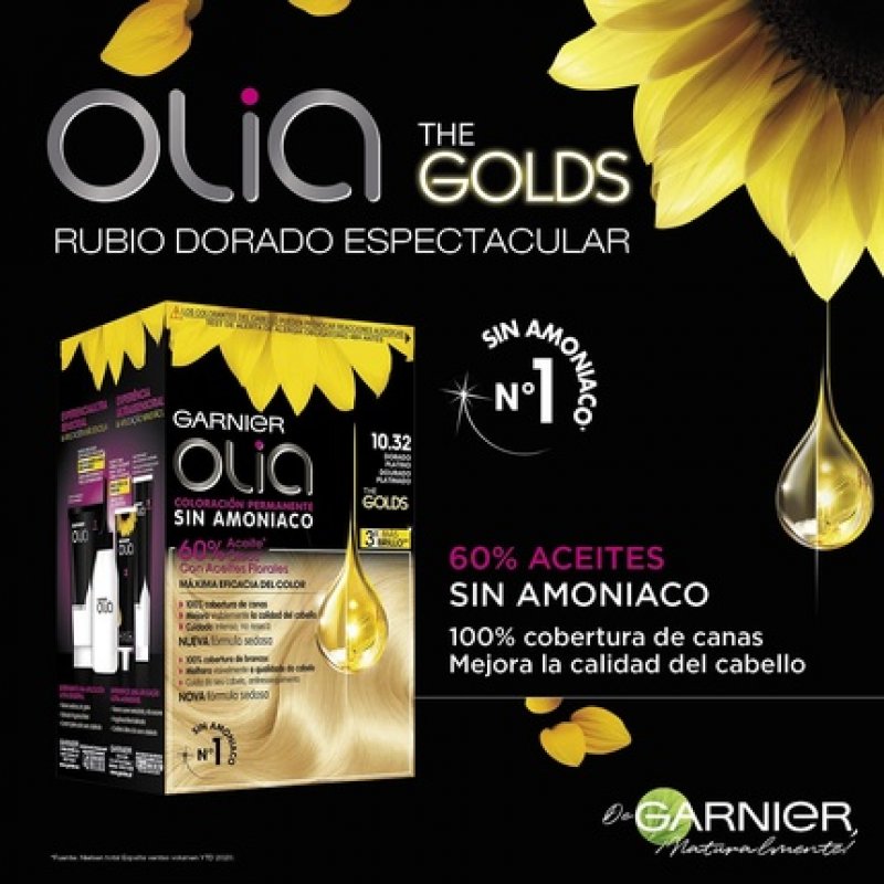 Olia N.10.32 Gold Hair Color