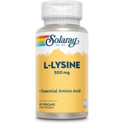 Solaray L-Lysine 500mg Amino Acid for Healthy Cognitive, Immune System, GI Function, Bones, Joints, and Skin Support