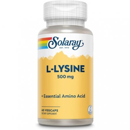 Solaray L-Lysine 500mg Amino Acid for Healthy Cognitive, Immune System, GI Function, Bones, Joints, and Skin Support