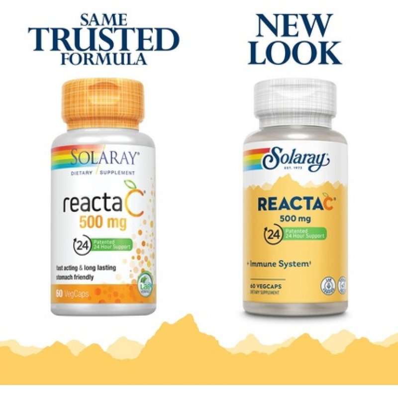 Solaray Reacta-C & Bioflavonoids Veg Cap 60 Count