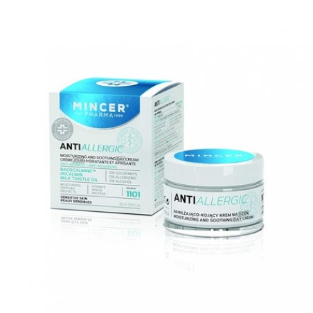 Mincer Pharma Anti-Allergic Moisturizing and Soothing Day Face Cream for Sensitive Skin with Bacocalmine, Iricalmin and