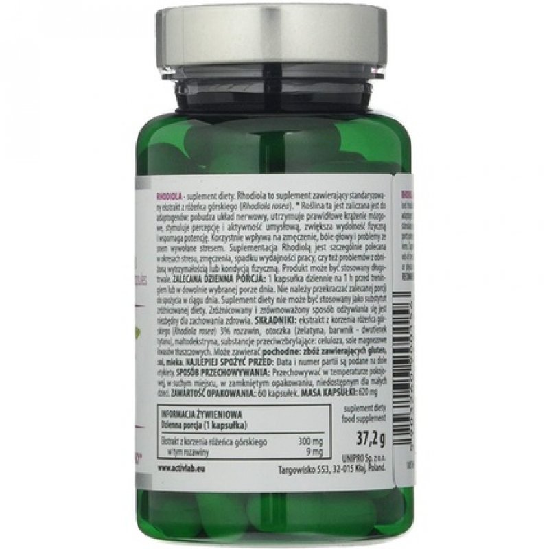 ACTIVLAB Rhodiola 60 Capsules - Flavorless
