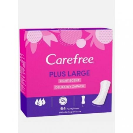 Carefree Plus Large Light Scent Panty Liners 64 Pack