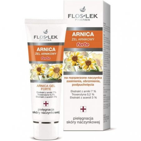 Floslek Arnica Gel for Expanded Capillaries, Redness, Bruising, and Swelling 50ml
