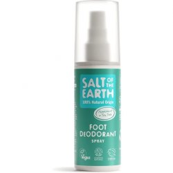 Salt Of the Earth Natural Foot Deodorant Spray Cooling Menthol Vegan Long Lasting Protection Paraben Free Made in the