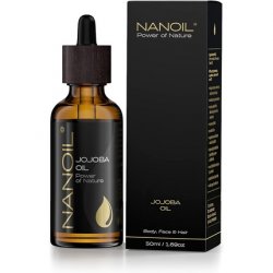 Nanoil Jojoba Oil Natural Pure Cold Pressed Unroasted Organic Oil for Hair Body and Face 50ml