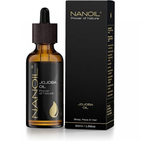 Nanoil Jojoba Oil Natural Pure Cold Pressed Unroasted Organic Oil for Hair Body and Face 50ml