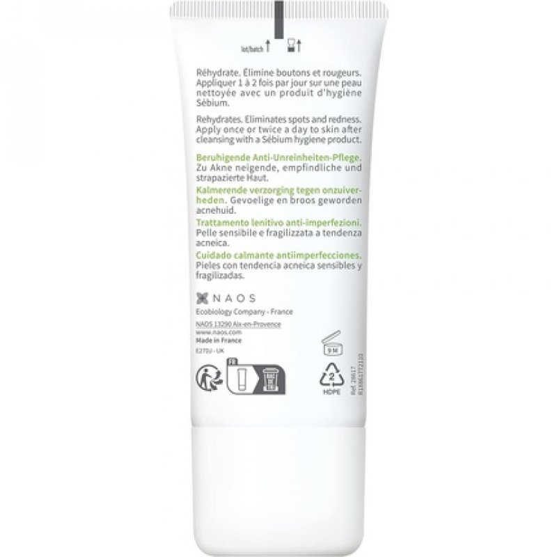 Bioderma Sébium Sensitive Soothing Moisturizer for Acne Prone Skin Face Cream Hydrates Skin Eliminates Spots Reduces