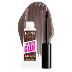 NYX Professional Makeup The Brow Glue Extreme Hold Tinted Eyebrow Gel Dark Brown 0.17 Fl Oz