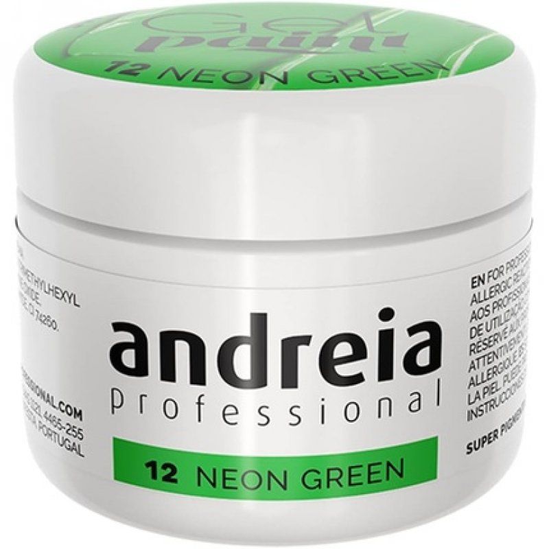 Andreia Professional Nail Art Design Gel Paint Pots Highly Pigmented Intense Colour No Flow High Viscosity UV Gel Paint