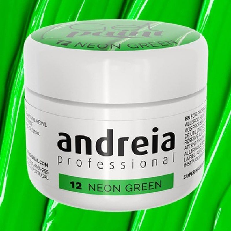 Andreia Professional Nail Art Design Gel Paint Pots Highly Pigmented Intense Colour No Flow High Viscosity UV Gel Paint
