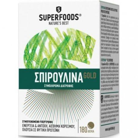 Superfoods Spirulina Gold EUBIAS 180 Vegetable Capsules