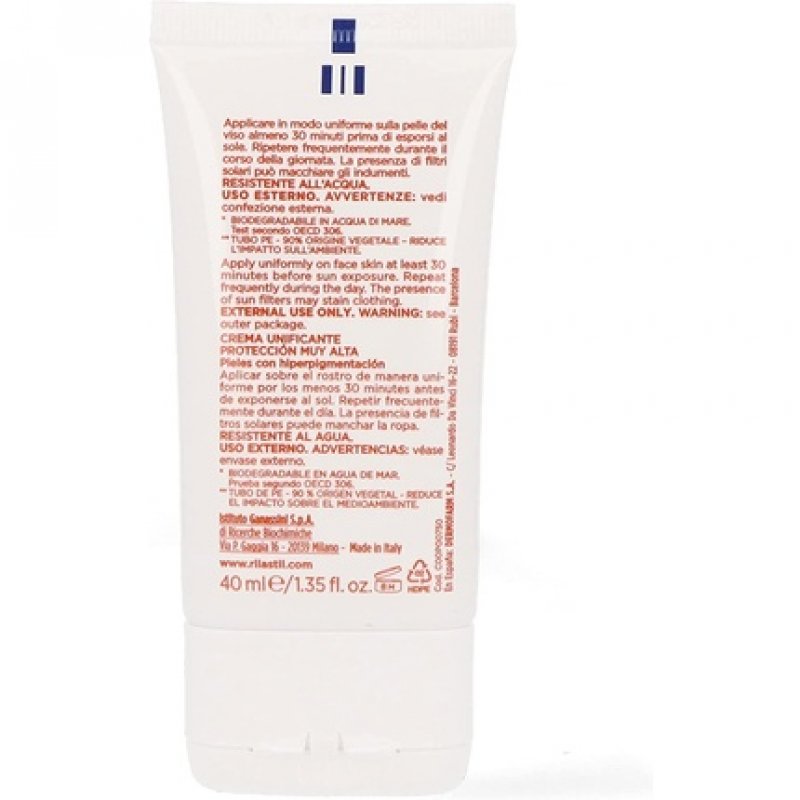 Rilastil Sun System D-Clar Light Uniform Sunscreen Cream SPF50 40ml