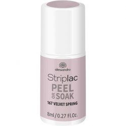 Alessandro Striplac Peel Or Soak Velvet Spring Led Nail Polish In Gray Pink, Front