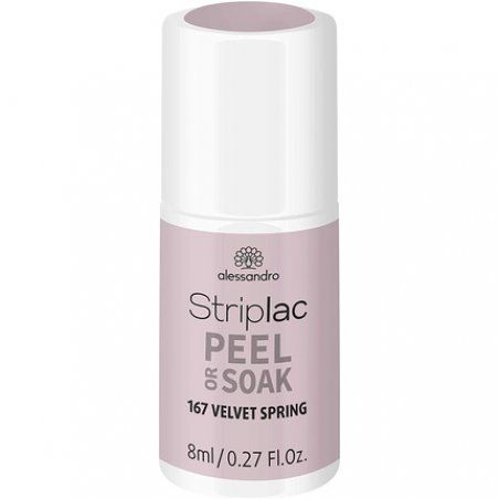 Alessandro Striplac Peel Or Soak Velvet Spring Led Nail Polish In Gray Pink, Front