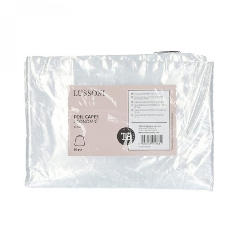 T4B LUSSONI Professional Plastic Hairdressing Capes Transparent