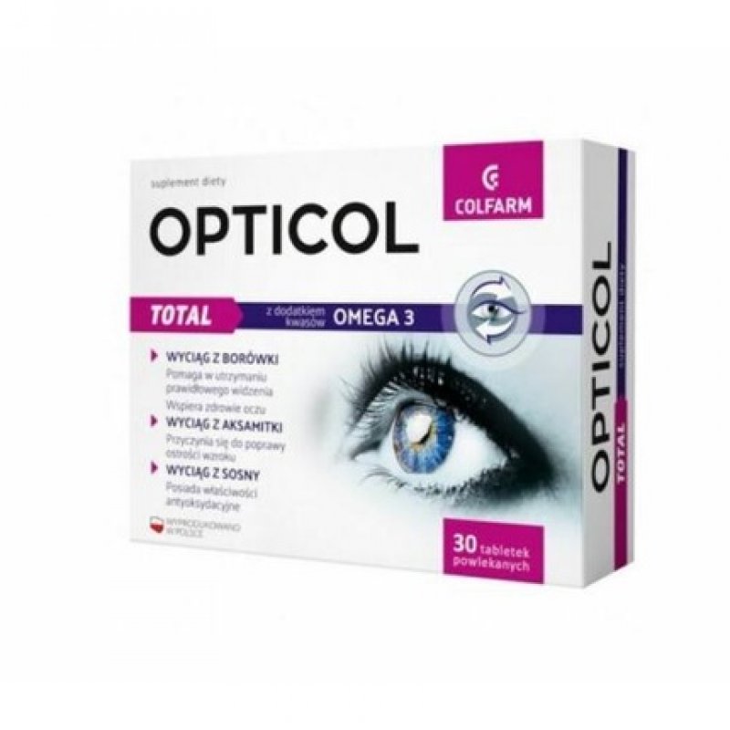 OPTICOL Healthy Eyes Vision Vitamins A E Blueberry OMEGA 3
