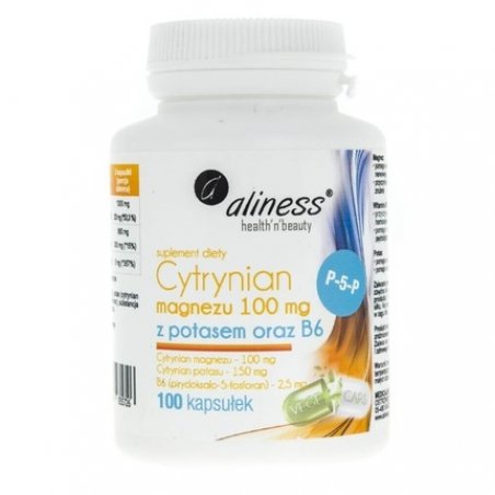 Aliness Magnesium Citrate with Potassium and B6 100 Caps