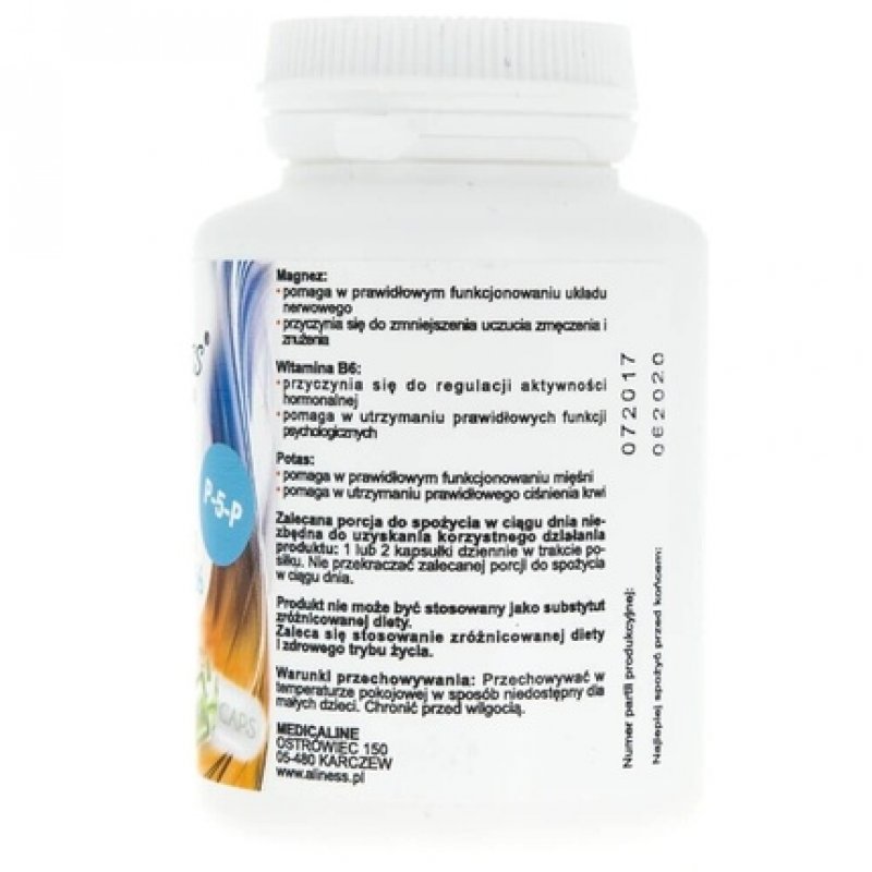 Aliness Magnesium Citrate with Potassium and B6 100 Caps