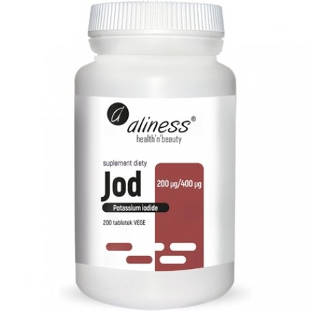 Aliness Iodine 200µg / 400µg Potassium Iodide Thyroid Supplement 200 Tablets