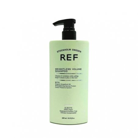 Ref Weightless Volume Shampoo 600ml Sulfate-Free with Natural Extracts for Fine or Thin Hair