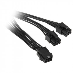 Kolink compatible Adapter 6-Pin-PCIe auf 2x 6-Pin-PCIe-Stecker, schwarz, 15cm