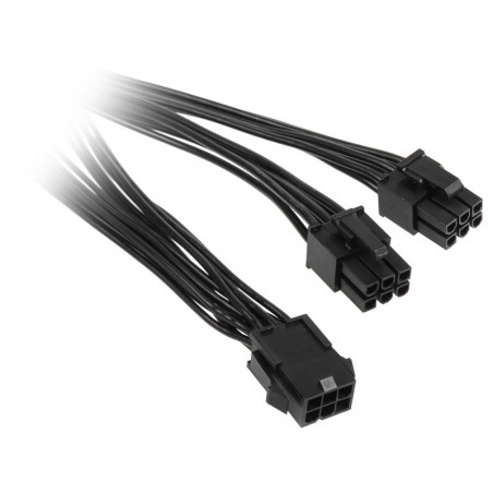 Kolink compatible Adapter 6-Pin-PCIe auf 2x 6-Pin-PCIe-Stecker, schwarz, 15cm