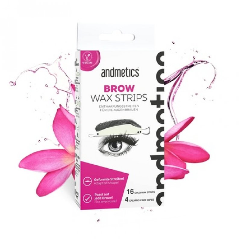 Andmetics Depilatory Strips for Women Eyebrows 1 Count