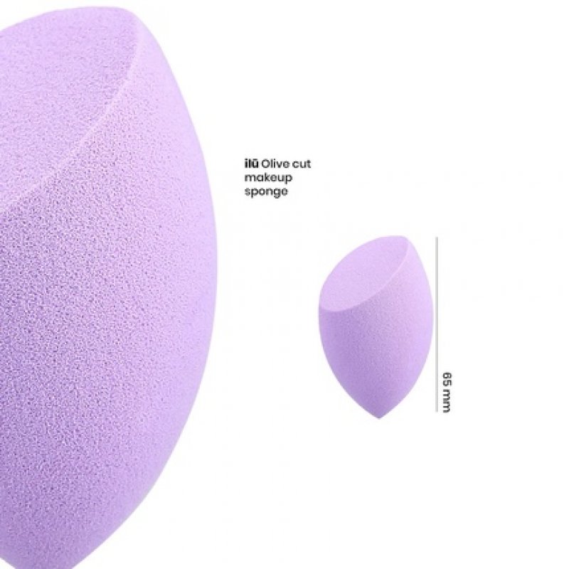 T4B ILU Olive Cut Shaped Purple Makeup Sponge