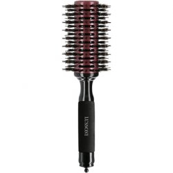 T4B LUSSONI Natural Style Detangling Wooden Round Styling Hairbrush with Removable Pin 38mm 1.5 inch