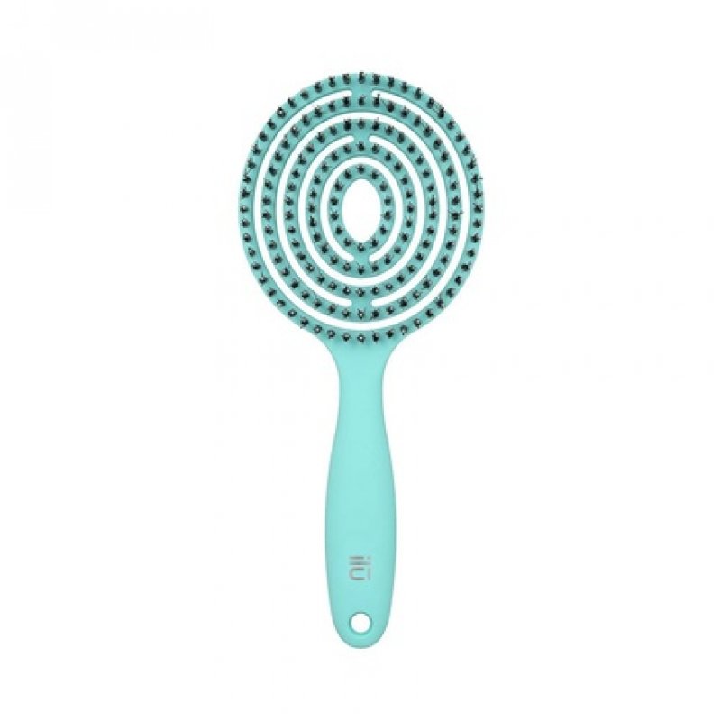 T4B ILU LOLLIPOP CANDY Detangling Hairbrush for Wet and Dry Hair with Durable Vegan Bristles - Ocean Blue