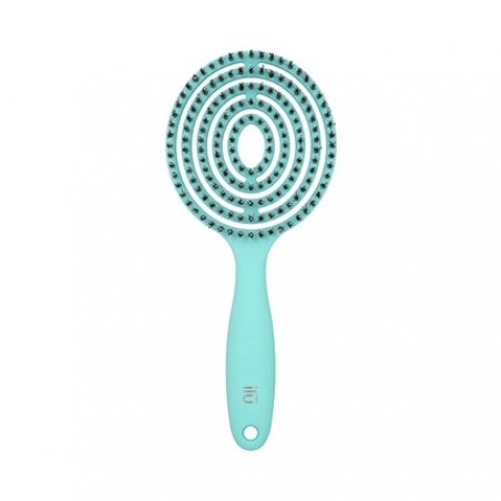 T4B ILU LOLLIPOP CANDY Detangling Hairbrush for Wet and Dry Hair with Durable Vegan Bristles - Ocean Blue