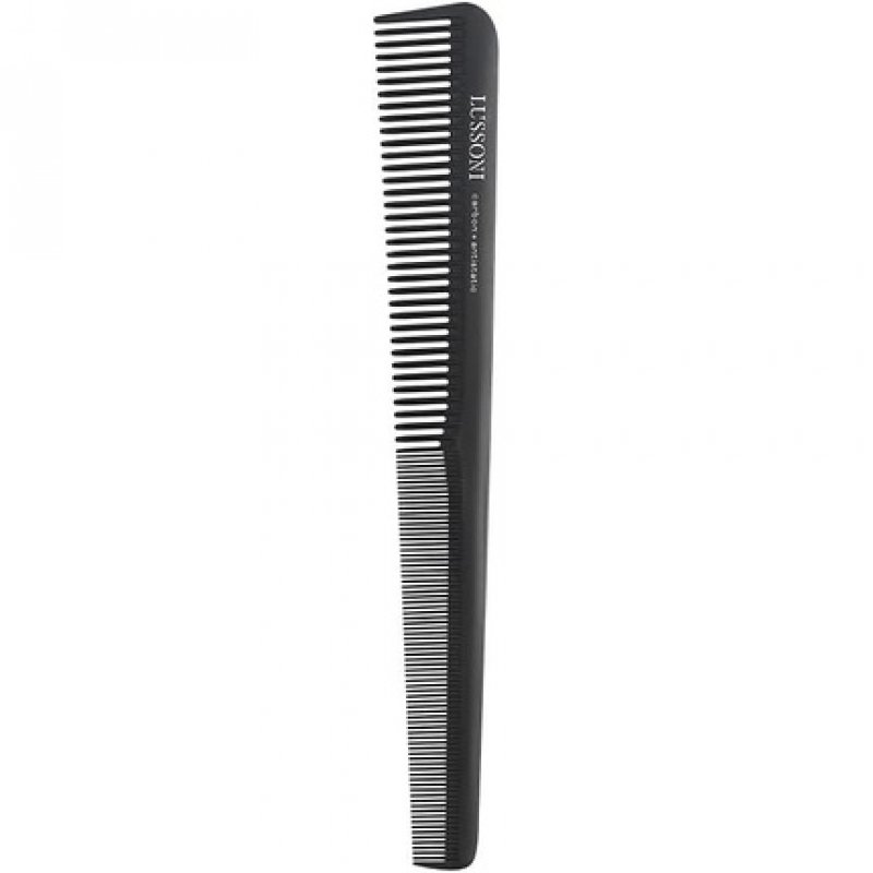 T4B Lussoni Cutting Comb Carbon Hair Cutting Comb for All Hair Types with Antistatic and Negative Ions, Coarse and Fine