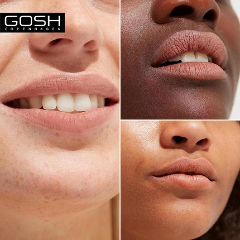GOSH Luxury Nude Lipstick with Light Sheen Intense Nude Shades for Natural Lips 001 Nudity
